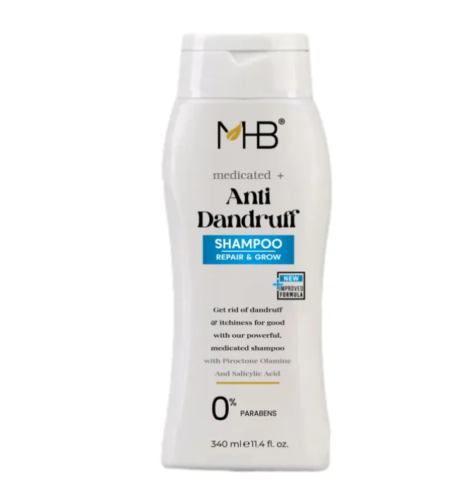 MHB Medicated+ Anti-Dandruff Shampoo: Advanced Relief for Itchy, Flaky Scalp 340ML