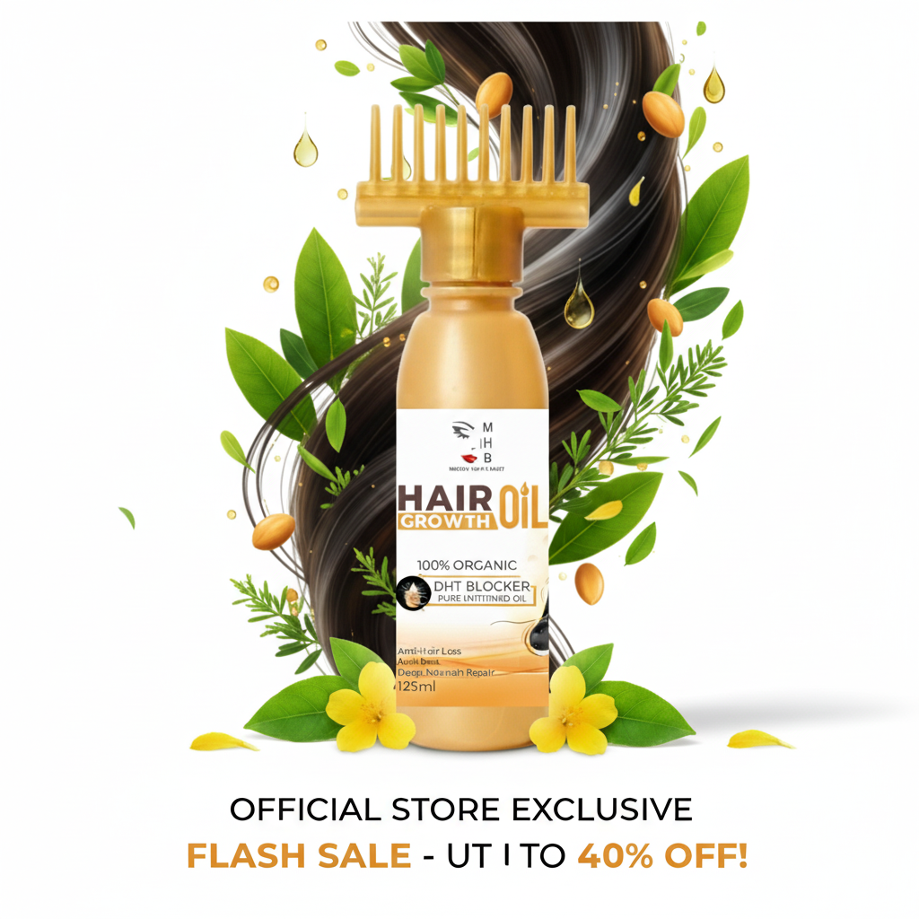 MHB Hair Growth Oil with Comb | Strengthen, Nourish & Promote Hair Growth