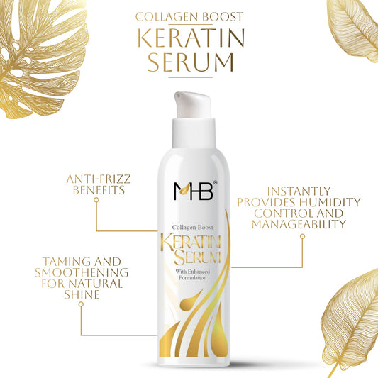 MHB Advanced Keratin Hair Serum 130ml | Collagen Boost for Smooth & Strong Hair