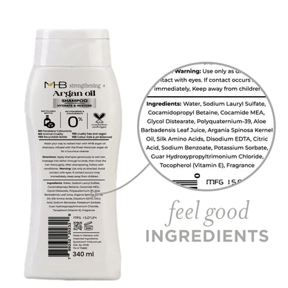 MHB Argan Oil Shampoo 340ml | Nourishing, Smooth & Shiny Hair