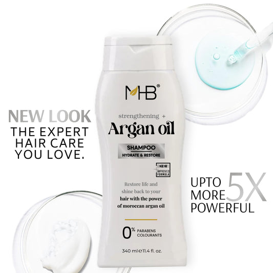 MHB Argan Oil Shampoo 340ml | Nourishing, Smooth & Shiny Hair