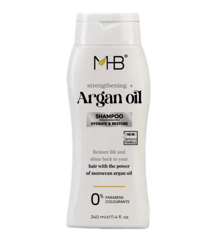 MHB Argan Oil Shampoo 340ml | Nourishing, Smooth & Shiny Hair